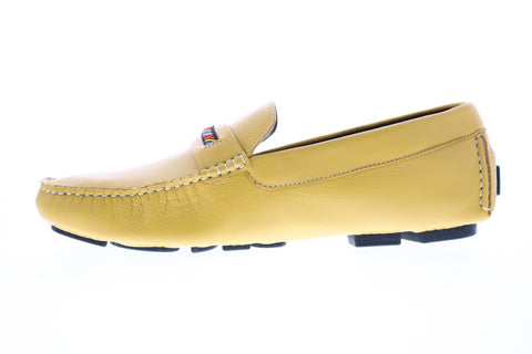 Robert Graham Hart RGS5100 Mens Brown Leather Moccasin Loafers & Slip Ons Shoes