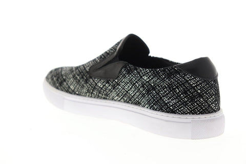 Robert Graham Kitson RGS5111 Mens Black Leather Slip On Sneakers Shoes