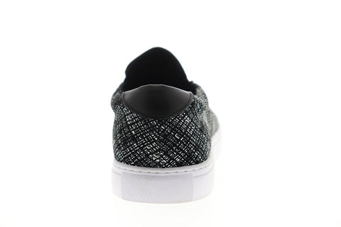 Robert Graham Kitson RGS5111 Mens Black Leather Slip On Sneakers Shoes