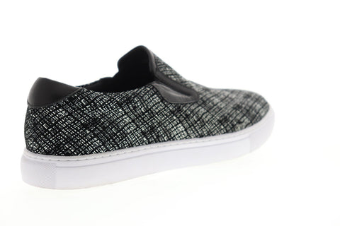 Robert Graham Kitson RGS5111 Mens Black Leather Slip On Sneakers Shoes