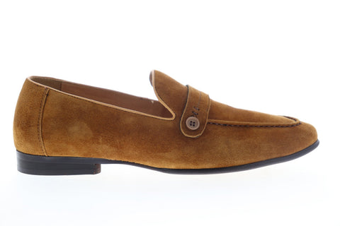 Robert Graham Norris RGS5139 Mens Brown Nubuck Dress Slip On Loafers Shoes