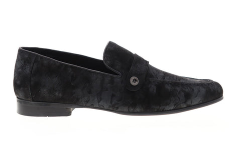 Robert Graham Nile RGS5185 Mens Black Suede Casual Slip On Loafers Shoes