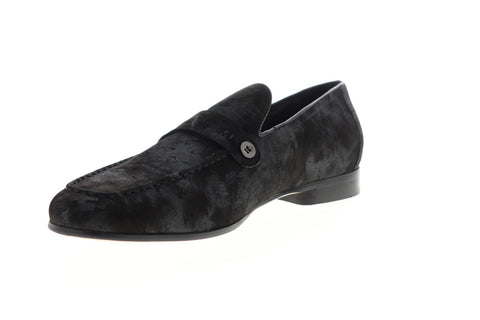 Robert Graham Nile RGS5185 Mens Black Suede Casual Slip On Loafers Shoes