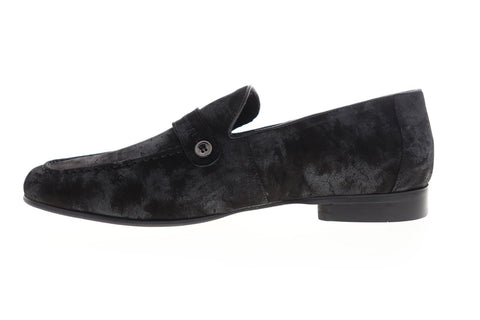 Robert Graham Nile RGS5185 Mens Black Suede Casual Slip On Loafers Shoes