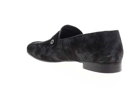 Robert Graham Nile RGS5185 Mens Black Suede Casual Slip On Loafers Shoes