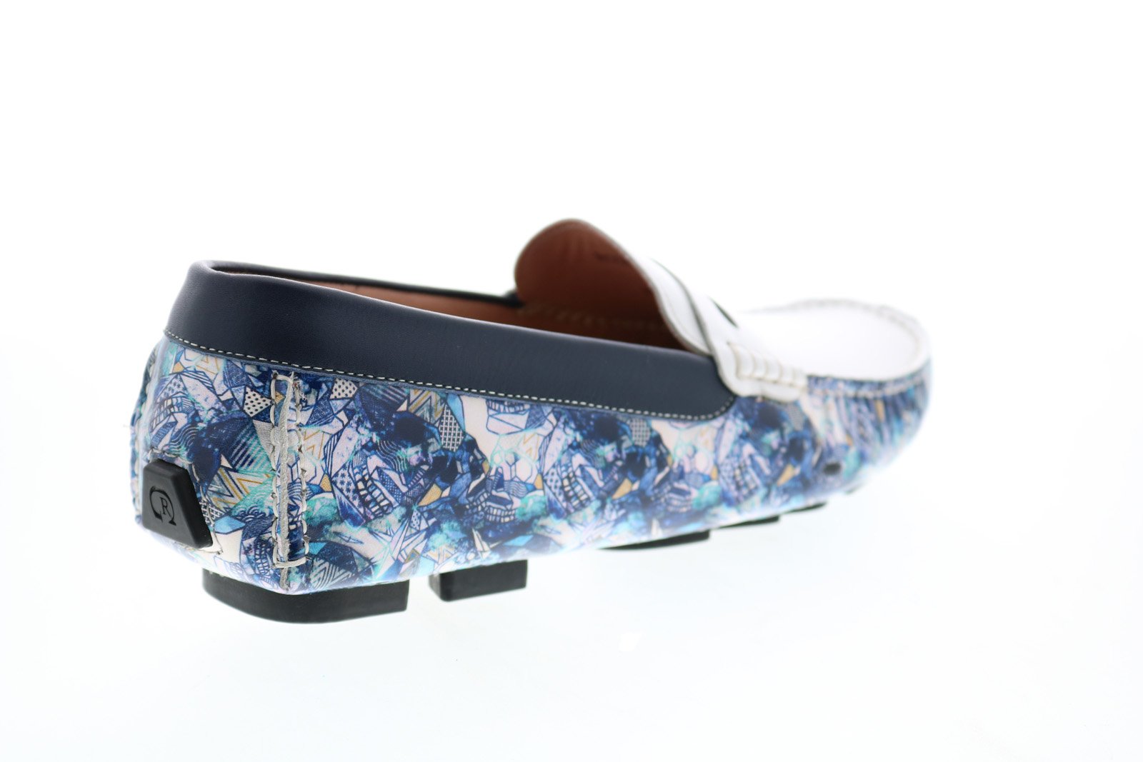 Robert Graham Doggerland Mens White Loafers & Slip Ons  display picture 1