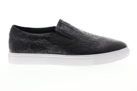 Robert Graham Baxter II RGS5237 Mens Black Leather Casual Fashion Sneakers Shoes