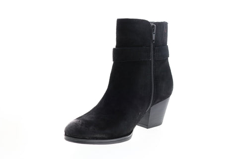 Earth Inc. Royal Boot Womens Black Suede Zipper Ankle & Booties Boots
