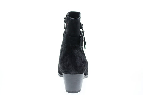 Earth Inc. Royal Boot Womens Black Suede Zipper Ankle & Booties Boots