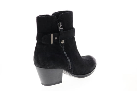 Earth Inc. Royal Boot Womens Black Suede Zipper Ankle & Booties Boots
