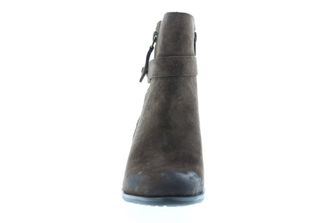 Earth Inc. Royal Boot Womens Brown Suede Zipper Ankle & Booties Boots
