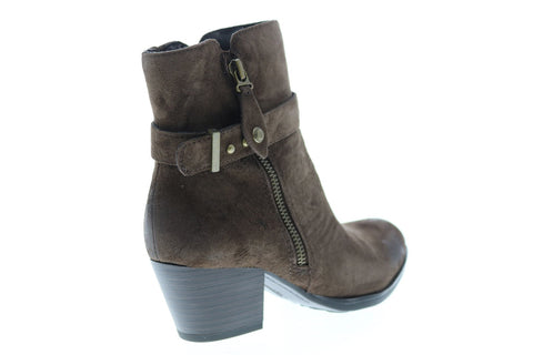 Earth Inc. Royal Boot Womens Brown Suede Zipper Ankle & Booties Boots