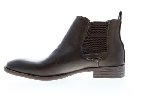 Robert Wayne Oklahoma RW100390M Mens Brown Leather Chelsea Boots Shoes