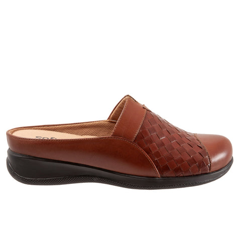 Softwalk San Marcos S1366-245 Womens Brown Narrow Clog Sandals Shoes