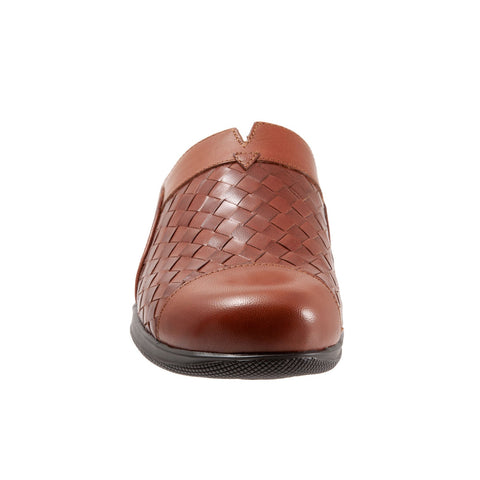 Softwalk San Marcos S1366-245 Womens Brown Leather Clog Sandals Shoes