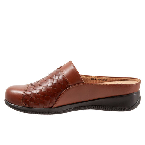 Softwalk San Marcos S1366-245 Womens Brown Extra Wide Clog Sandals Shoes