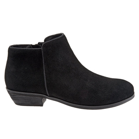 Softwalk Rocklin S1457-003 Womens Black Wide Leather Ankle & Booties Boots