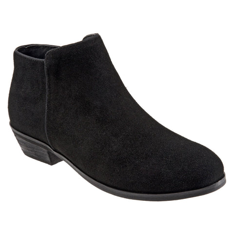 Softwalk Rocklin S1457-003 Womens Black Wide Leather Ankle & Booties Boots
