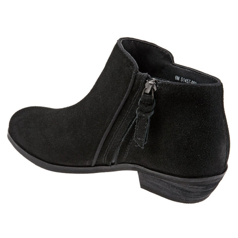 Softwalk Rocklin S1457-003 Womens Black Wide Leather Ankle & Booties Boots