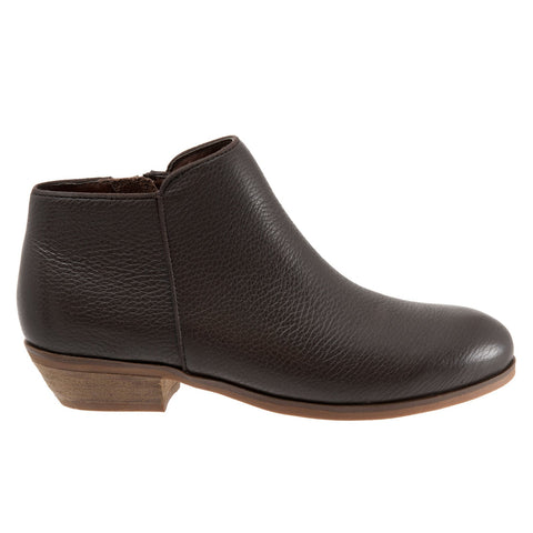 Softwalk Rocklin S1457-200 Womens Brown Leather Ankle & Booties Boots