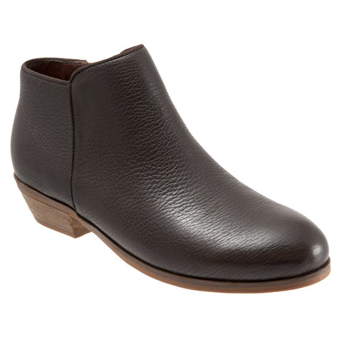 Softwalk Rocklin S1457-200 Womens Brown Leather Ankle & Booties Boots