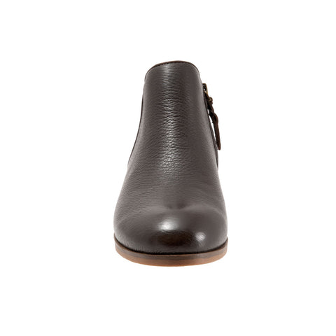 Softwalk Rocklin S1457-200 Womens Brown Leather Ankle & Booties Boots
