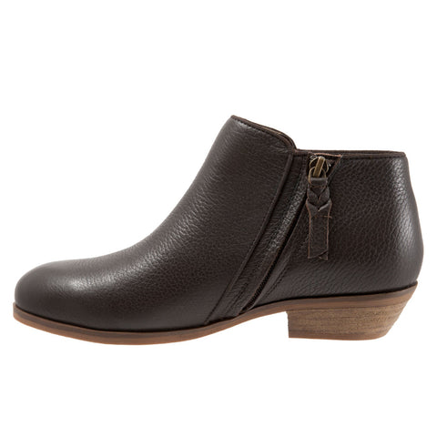 Softwalk Rocklin S1457-200 Womens Brown Leather Ankle & Booties Boots