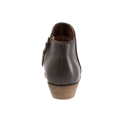 Softwalk Rocklin S1457-200 Womens Brown Leather Ankle & Booties Boots
