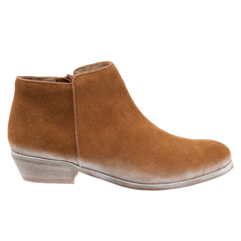 Softwalk Rocklin S1457-245 Womens Brown Suede Zipper Ankle & Booties Boots