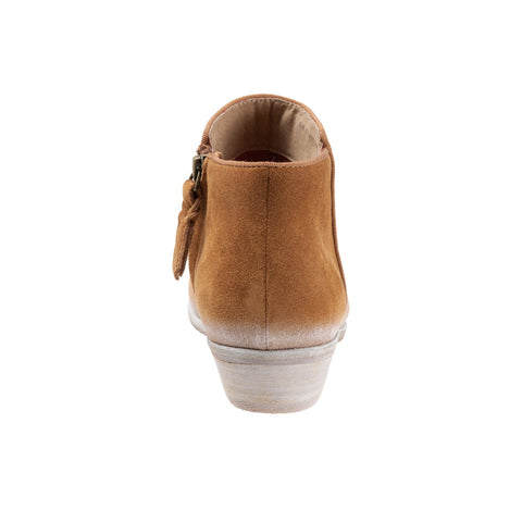 Softwalk Rocklin S1457-245 Womens Brown Suede Zipper Ankle & Booties Boots