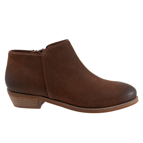 Softwalk Rocklin S1457-262 Womens Brown Narrow Leather Ankle & Booties Boots