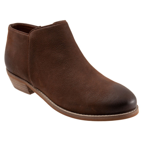 Softwalk Rocklin S1457-262 Womens Brown Narrow Leather Ankle & Booties Boots