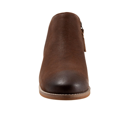 Softwalk Rocklin S1457-262 Womens Brown Narrow Leather Ankle & Booties Boots