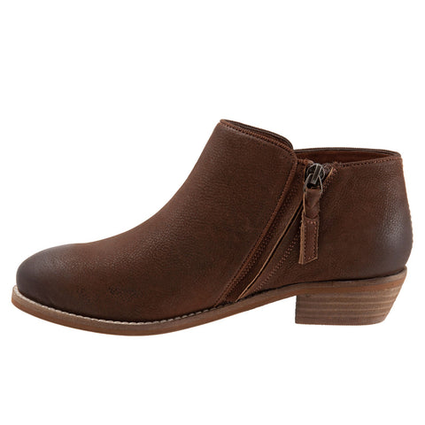 Softwalk Rocklin S1457-262 Womens Brown Narrow Leather Ankle & Booties Boots