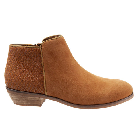 Softwalk Rocklin S1457-264 Womens Brown Suede Zipper Ankle & Booties Boots