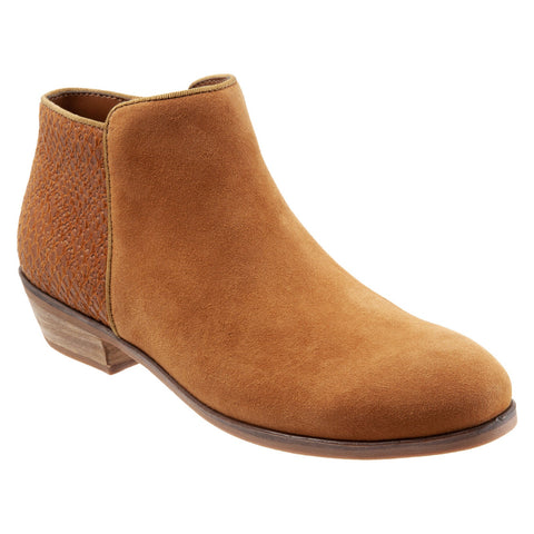 Softwalk Rocklin S1457-264 Womens Brown Suede Zipper Ankle & Booties Boots