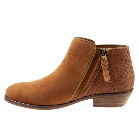 Softwalk Rocklin S1457-264 Womens Brown Suede Zipper Ankle & Booties Boots