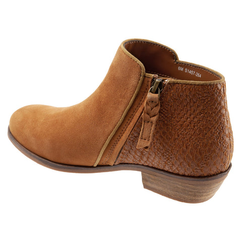 Softwalk Rocklin S1457-264 Womens Brown Suede Zipper Ankle & Booties Boots