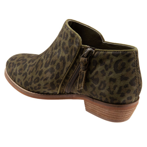 Softwalk Rocklin S1457-317 Womens Green Suede Zipper Ankle & Booties Boots