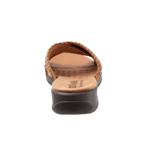 Softwalk Tillman S1502-271 Womens Brown Leather Slides Sandals Shoes
