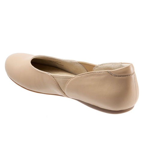 Softwalk Norwich S1564-146 Womens Brown Leather Slip On Ballet Flats Shoes