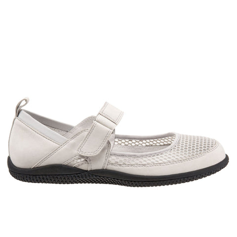 Softwalk Haddley S1606-050 Womens Gray Leather Mary Jane Flats Shoes