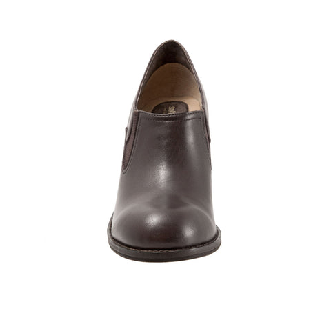 Softwalk Fargo S1654-200 Womens Brown Leather Slip On Ankle & Booties Boots