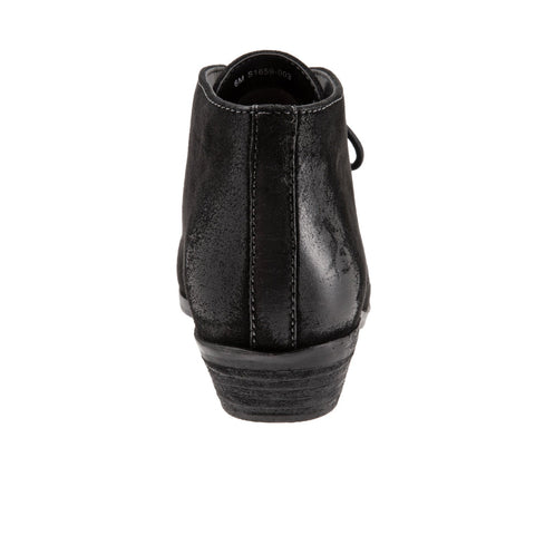 Softwalk Ramsey S1659-003 Womens Black Leather Lace Up Ankle & Booties Boots