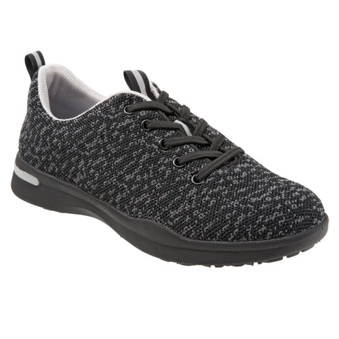 Softwalk Sampson S1713-099 Womens Black Leather Lifestyle Sneakers Shoes