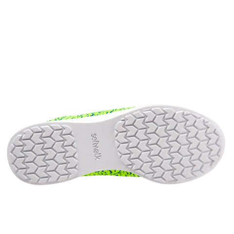 Softwalk Sampson S1713-325 Womens Green Wide Leather Lifestyle Sneakers Shoes