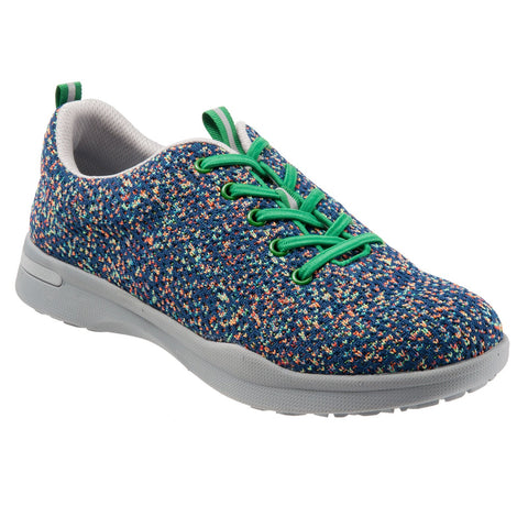 Softwalk Sampson S1713-409 Womens Blue Leather Lifestyle Sneakers Shoes