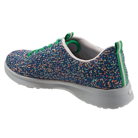 Softwalk Sampson S1713-409 Womens Blue Wide Leather Lifestyle Sneakers Shoes