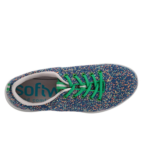 Softwalk Sampson S1713-409 Womens Blue Leather Lifestyle Sneakers Shoes