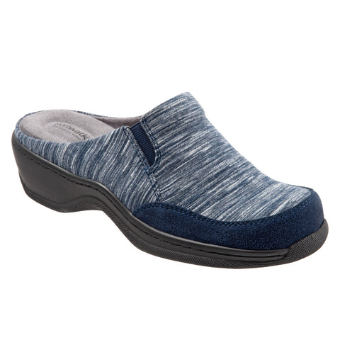 Softwalk Alcon S1751-465 Womens Blue Narrow Canvas Clogs Sandals Shoes